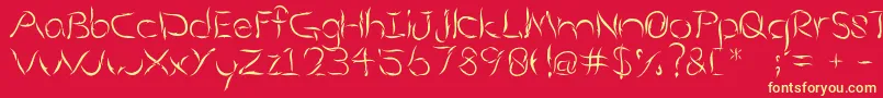 Aumakua Font – Yellow Fonts on Red Background