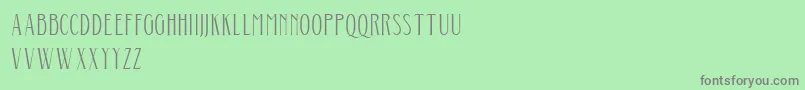 Aunofa Serif DEMO Font – Gray Fonts on Green Background