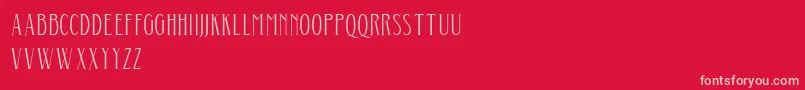 Aunofa Serif DEMO Font – Pink Fonts on Red Background