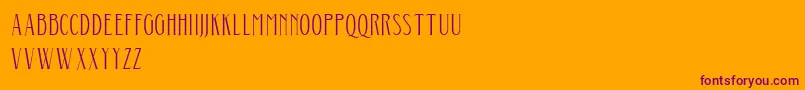 Aunofa Serif DEMO Font – Purple Fonts on Orange Background