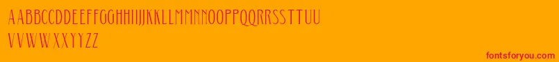 Aunofa Serif DEMO Font – Red Fonts on Orange Background