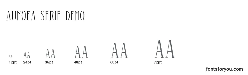 Aunofa Serif DEMO-fontin koot
