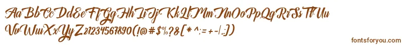 Шрифт Auntekhno Free Personal – коричневые шрифты на белом фоне