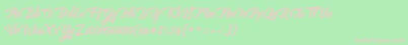 Police Auntekhno Free Personal – polices roses sur fond vert