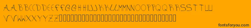 aura Font – Black Fonts on Orange Background