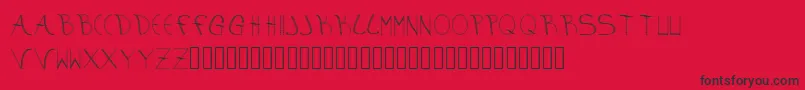 aura Font – Black Fonts on Red Background