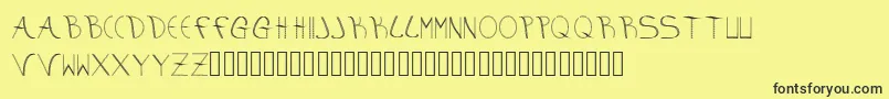 aura Font – Black Fonts on Yellow Background