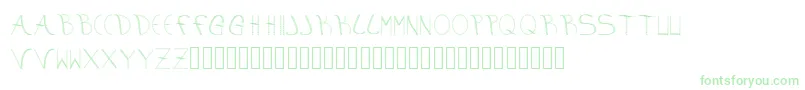 aura Font – Green Fonts on White Background