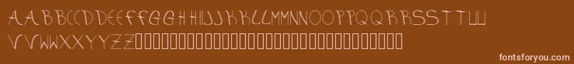 aura Font – Pink Fonts on Brown Background
