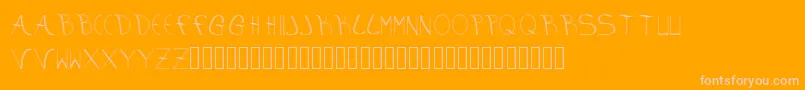 aura Font – Pink Fonts on Orange Background