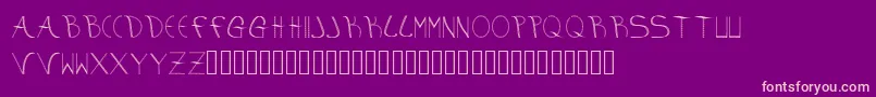 aura Font – Pink Fonts on Purple Background