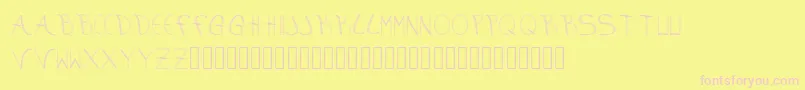 aura Font – Pink Fonts on Yellow Background