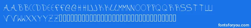aura Font – White Fonts on Blue Background