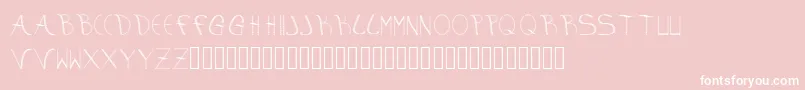 aura Font – White Fonts on Pink Background