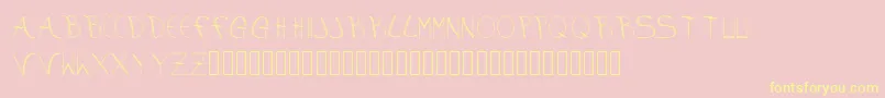 aura Font – Yellow Fonts on Pink Background
