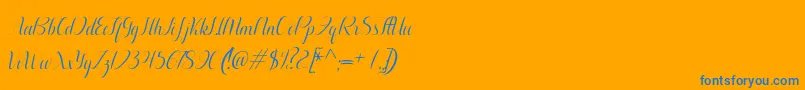 Подробнее о шрифте Aurelia italic Шрифт Aurelia italic – синие шрифты на оранжевом фоне