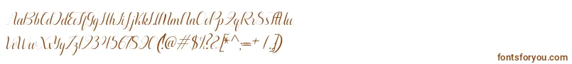 Fonte Aurelia italic – fontes marrons