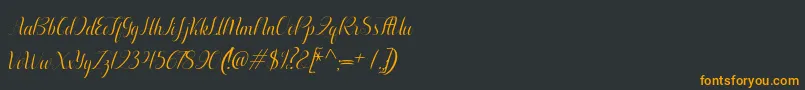 Шрифт Aurelia italic – оранжевые шрифты на чёрном фоне