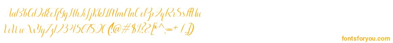 フォントAurelia italic – オレンジのフォント