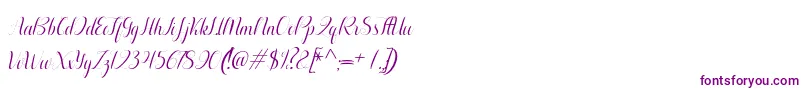 Aurelia italic-fontti – violetit fontit