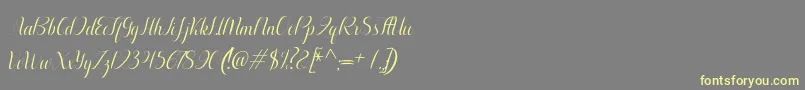 Шрифт Aurelia italic – жёлтые шрифты на сером фоне
