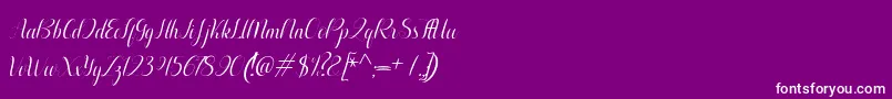 fuente Aurelia italic – Fuentes Blancas Sobre Fondo Morado