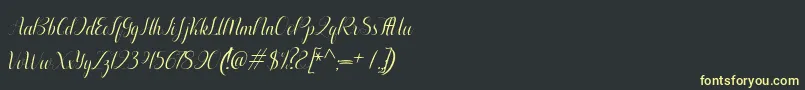 Шрифт Aurelia italic – жёлтые шрифты на чёрном фоне