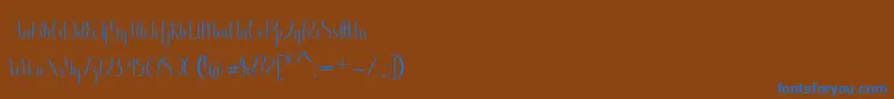Aurelia regular Font – Blue Fonts on Brown Background