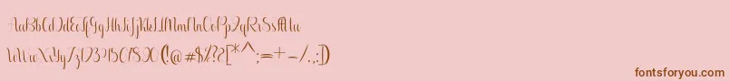 Aurelia regular Font – Brown Fonts on Pink Background