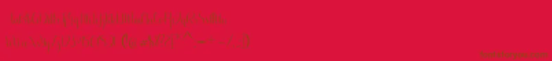 Aurelia regular Font – Brown Fonts on Red Background