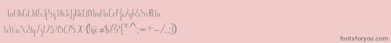 Police Aurelia regular – polices grises sur fond rose