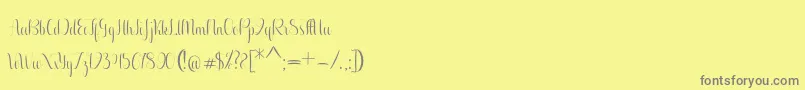 Police Aurelia regular – polices grises sur fond jaune