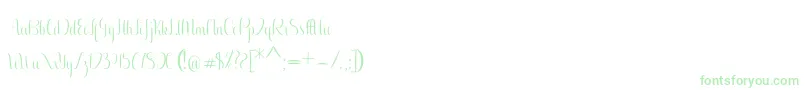 Aurelia regular Font – Green Fonts on White Background