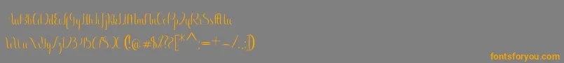 Aurelia regular Font – Orange Fonts on Gray Background