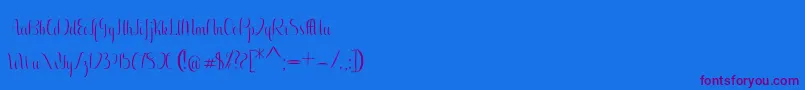Aurelia regular Font – Purple Fonts on Blue Background