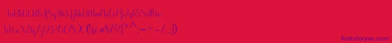 Aurelia regular Font – Purple Fonts on Red Background
