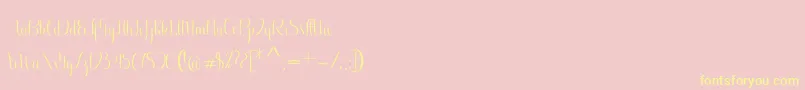 Aurelia regular Font – Yellow Fonts on Pink Background