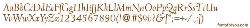 Шрифт D690RomanItalic – коричневые шрифты