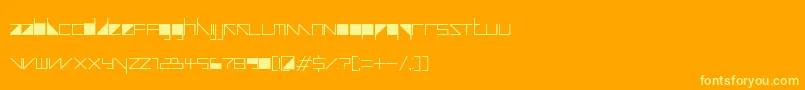auricom filled Font – Yellow Fonts on Orange Background