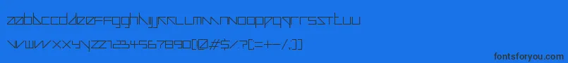 auricom regular Font – Black Fonts on Blue Background
