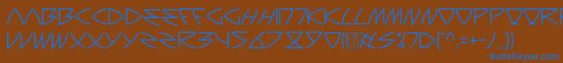 Auriga Font – Blue Fonts on Brown Background