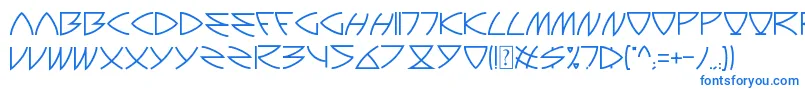 フォントAuriga – 白い背景に青い文字