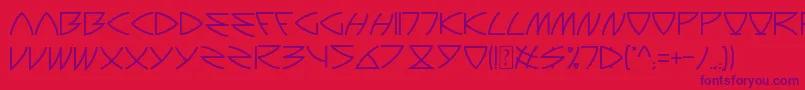 フォントAuriga – 赤い背景に紫のフォント