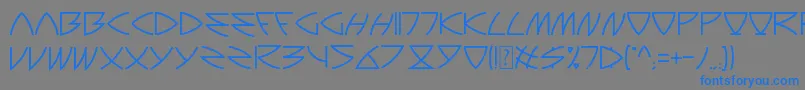 Auriga-Schriftart – Blaue Schriften auf grauem Hintergrund