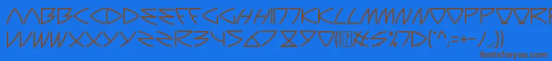 Auriga Font – Brown Fonts on Blue Background