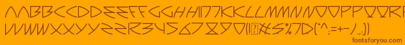 Auriga Font – Brown Fonts on Orange Background