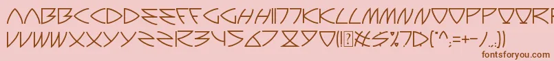Auriga Font – Brown Fonts on Pink Background