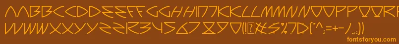 Auriga Font – Orange Fonts on Brown Background