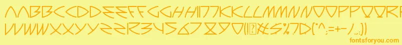 Auriga Font – Orange Fonts on Yellow Background