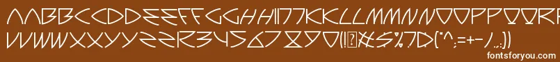 フォントAuriga – 茶色の背景に白い文字